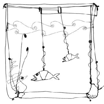 Alexander Calder. “Goldfish Bowl,” 1929.Wire. Private collection.